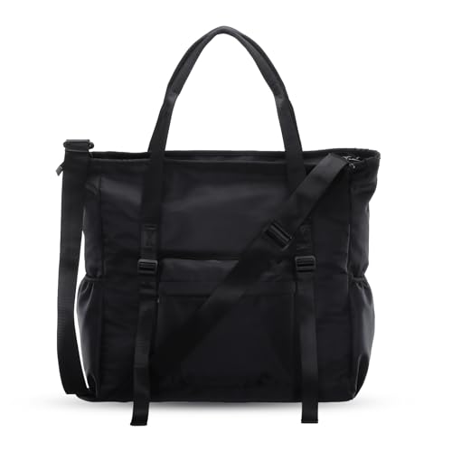 Bolso tote grande de nailon para mujer, ligero, con correa desmontable, para uso diario, trabajo, universidad y viajes miniatura 1