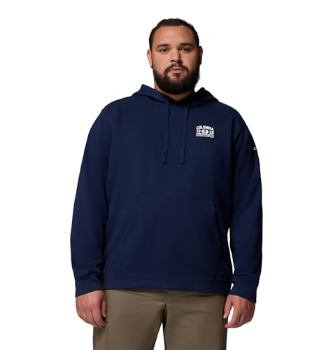 Columbia Mens Trek Graphic Hoodie, Collegiate Navy/Outdoor Arch, 5X by Columbia - Used condition - US$17.23