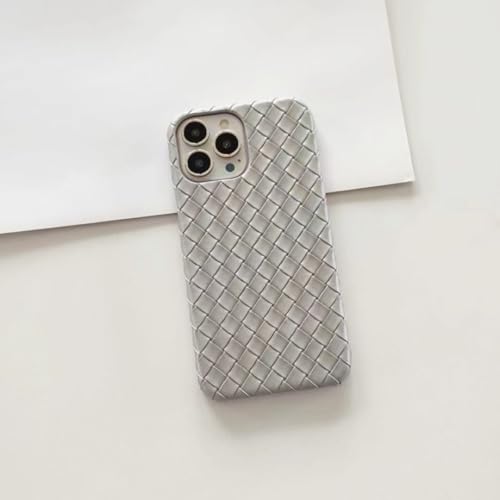 Coque rigide iPhone 15 Pro Max cuir synthétique tressé noir