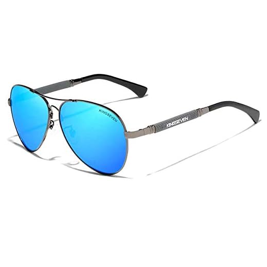 Óculos de Sol Masculino Aviador Estilo Militar Kingseven Polarizados N7730 (C2)