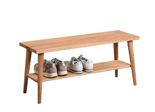 M2 Kollektion Fügen Garderobenbank, Massivholz, braun, 90x40x30