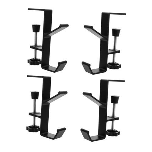 SWOOMEY 4pcs Heavy Duty Adjustable Stocking and Garland Holders No Drill Mantle Hooks for Christmas Fireplace Decoration Versatile Hangers for Holiday Home Shelf Use