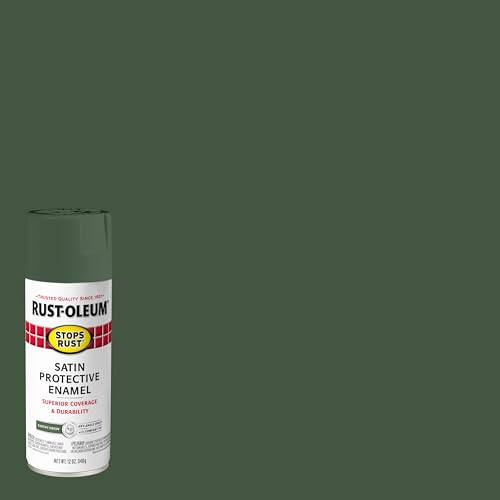 Image of Rust-Oleum 369192 Stops Rust Spray Paint, 12 oz, Satin Earthy Green