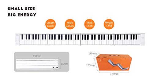 MidiPlus Piano électrique portable pliable de 88 touches - Les Beatles, Paul McCartney, John Lennon, RIngo Starr, George Harrison MidiPlus Piano électrique portable pliable de 88 touches – Image 8