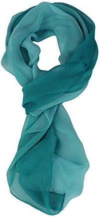 PANTONIGHT Long Chiffon Sheer Scarf Gradient Shaded Colors Lightweight Scarf For Womens
