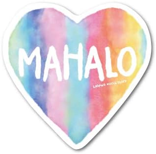 Amazon Co Jp ハレイワハッピーマーケット ステッカー ハート Mahalo Hhm018 おしゃれ ハワイ ノースショア グッズ 文房具 オフィス用品