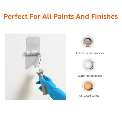 Image of Amazon Basics Microfiber Paint Roller Covers for Smooth Finish, Shedless, Washable, 4 inch, 24-Pack
