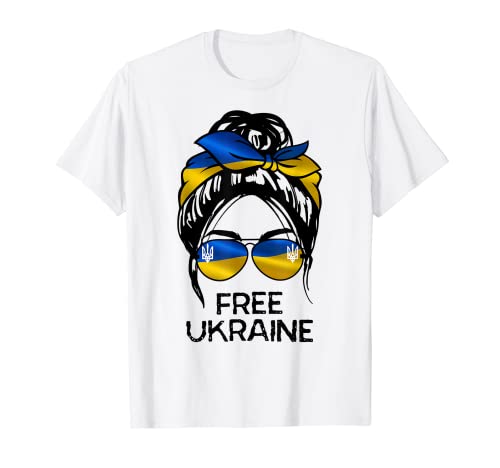 Bandera de Ucrania, orgullo de Ucrania para mujer, sin moño, Ucrania Camiseta