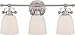 Quoizel BWR8603BN Bower Vanity Bath Lighting, 3-Light, 300 Watts, Brushed Nickel (10" H x 22" W)