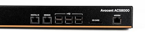 Image of Vertiv Avocent ACS8000 Serial Console, 16 Port Serial Console Server, Dual AC Power, Expanded Memory Capabilities, Remote Data Center and Out of Band Management, Analog Modem (ACS8016MDAC-400), Black