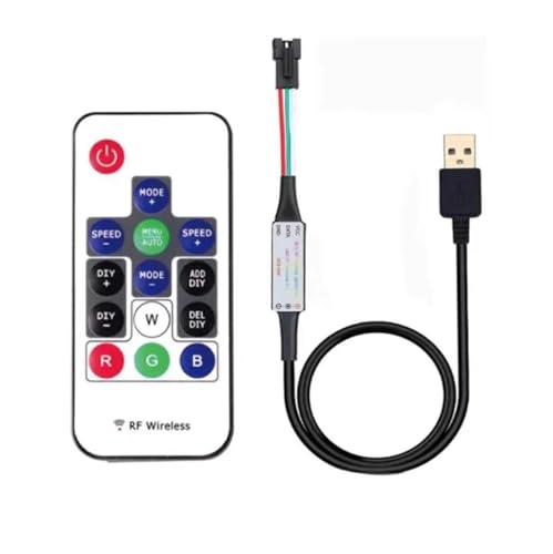 Contrôleur de pixels RGB IC USB avec télécommande 14 à 21 touches DC5V