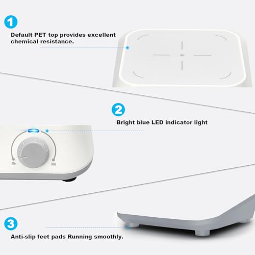 Image of ONiLAB Magnetic Stirrer with Stir Bar, Speed Range 300-2000RPM,Magnetic Mixer Max Stirring Capacity 3000ml(No Heating)