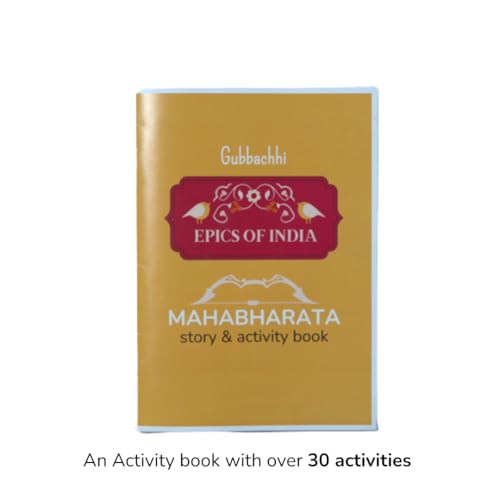 Image of 3D Wooden Toys for Kids 3-8 Yrs | 6 Puzzles in 1 Toy + 30 Activities | 12 Natual Wooden Puzzles for Kids with Activity Book | Indian Folk Art Wooden Blocks | Mahabharata Theme