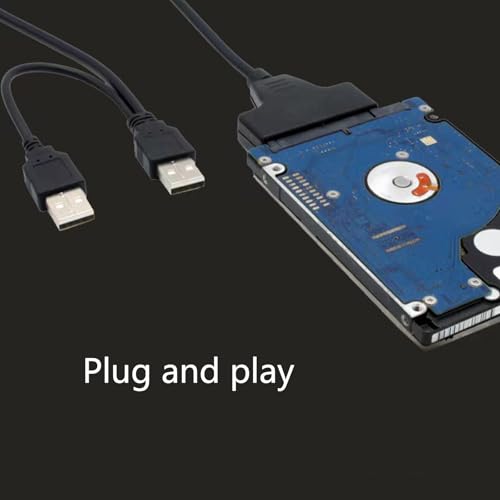 Cable adaptador USB a SATA 2.5 pulg. doble USB miniatura 3
