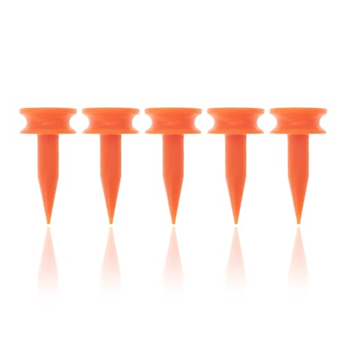 ECADDIE Tees de golf de plástico (naranja, 25 mm)