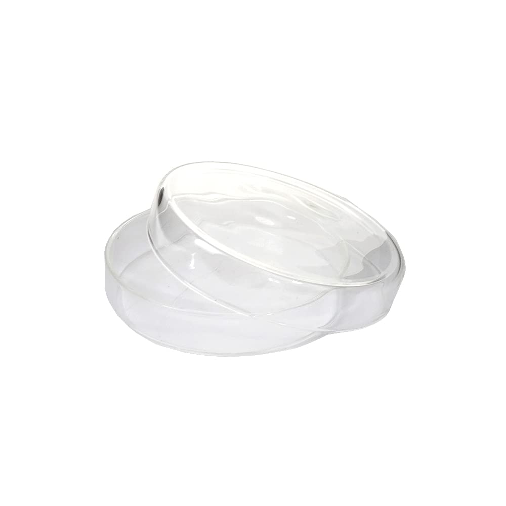 KENZIUM - Pack 10 x Placas de Petri | Diámetro 80 mm | Vidrio Borosilicato 3.3 | Ideal para Laboratorio y Educación