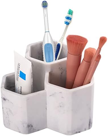 Toothbrush Holder for Bathrooms Toothpaste Holder Stand Bathroom Organizer for Toothbrush Makeup Brushes Holder