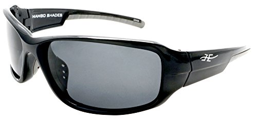 Mambo Shades Men's Sports Frame Polarized Lens Sunglasses - Mambo Winner's Shades (Black, Smoke)