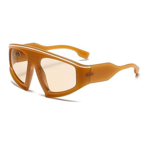 Lunettes de soleil punk surdimensionnées style steampunk dégradé mixte