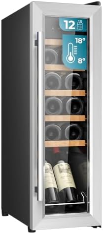 Cecotec Cave à vin Bolero GrandSommelier 1250 CoolWood Compressor...