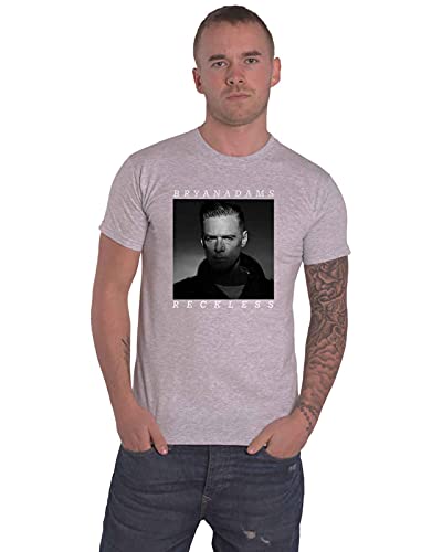 Bryan Adams T Shirt Reckless Logo Nouveau Officiel Homme Gris Size XXL