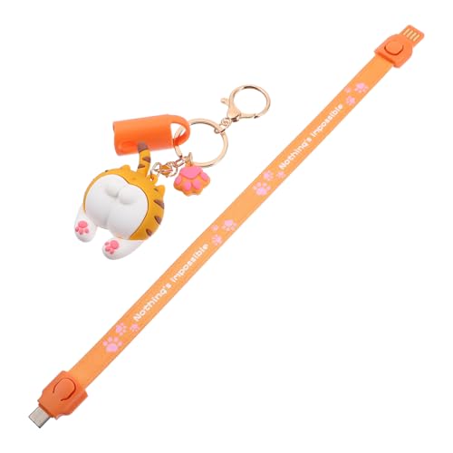 GALPADA Data Line Mobile Phone Holder USB c Cable Keychain Wrist Lanyard Keychain Phone Holder for Cars Car Stand Backpack Keychains Durable Charging Cable Abs Cell Phone