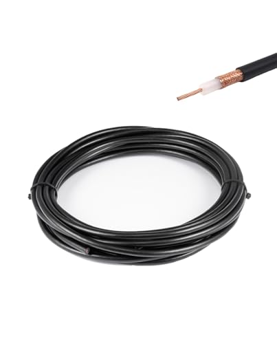 Vecys Cable Coaxial Coaxial de Radiofrecuencia RG58 16.4FT/5M