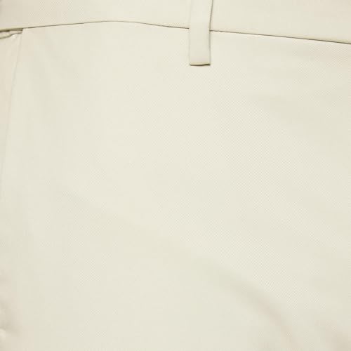 Amazon Essentials Men's Classic-Fit Expandable-Waist Flat-Front Dress Pants, Stone, 38W x 28L