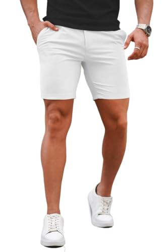 GINGTTO Mens Slim Fit Shorts Stretch Tapered Leg Skinny Chinos 5 7 product thumbnail 17