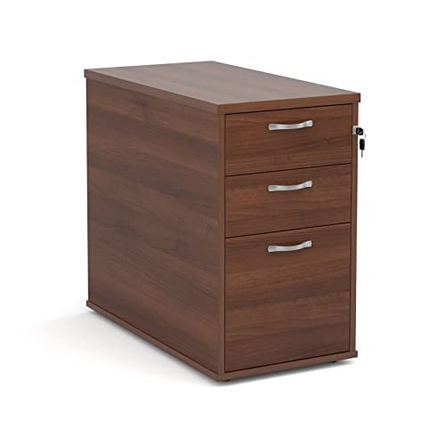 DAMS Desk High 3 Drawer Pedestal, Wood, Walnut, 800 mm