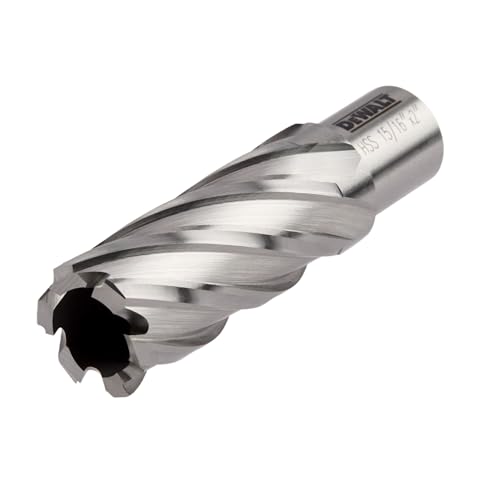 Evite vibraciones con el cortador anular DEWALT DWAC02015 HSS de 15/16 y zanco Weldon 3/4 3