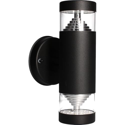 Applique bidirectionnelle extérieure LED CASTELLANE design épuré noir 3000K