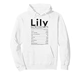Nombre Lily Información nutricional Personalizado Mujeres Niña Navidad Sudadera con Capucha
