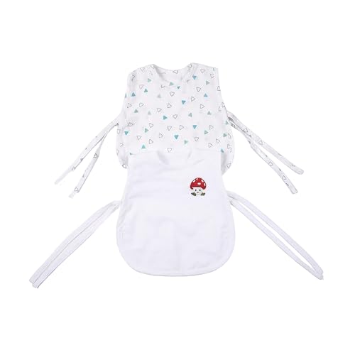 Image of TWC Organic Cotton Muslin Jhablas for Newborn Baby Boy and Girl | Unisex Baby Vest, Soft & Breathable All-Season Wear