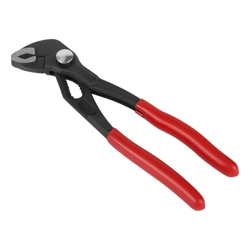 YYTECH Water Pump Pliers, Pipe Wrench Adjustable with Grooved Sliding Joint Made of Cr-V Steel, Wrench Plier with Comfort Red Grips, Quick-Adjustable Water Pump Pliers in Industrial Quality