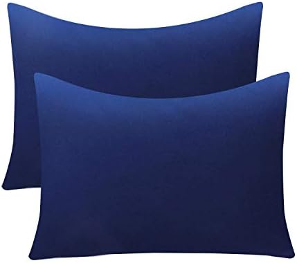 Baby Toddler Pillowcase, Plain Cot Bed Pillow Pair Cases 40 x 60cm, 2 Pack 100% Cotton Soft Pillow Cover for Boys & Girls Bedding, Kids Travel Pillow Pillowcase with Envelope ClosureWhite