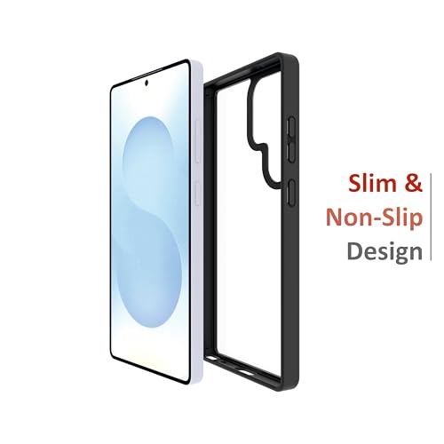 Image of Case for Samsung Galaxy S25 Ultra, [Anti-Yellowing Technology] [Military Grade Drop Protection] Shockproof Slim Hybrid Phone Case for Samsung Galaxy S25 Ultra 5G - Carbon Black