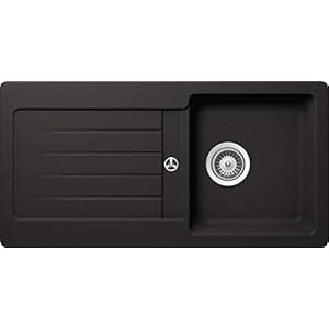 Schock Küchenspüle 86 x 43,5 cm Typos D-100S Nero – CRISTALITE Granitspüle ab 45 cm Unterschrank-Breite
