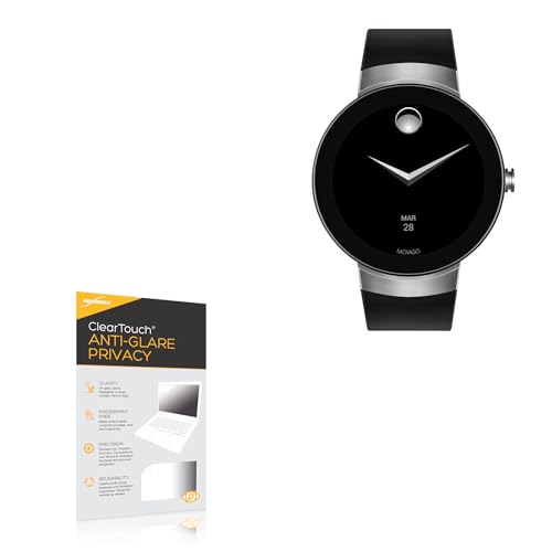 BoxWave Screen Protector Compatible With Movado Connect 46.5mm - ClearTouch Anti-Glare Privacy (2-Pack), Privacy Screen Protector Flexible Film Anti-Glare