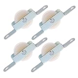 Mikikit Kit de 4 Rodillos para Tendedero y Fijación para Sombrilla de Patio, Repuesto Compatible para Paraguas de Exterior y Puertas