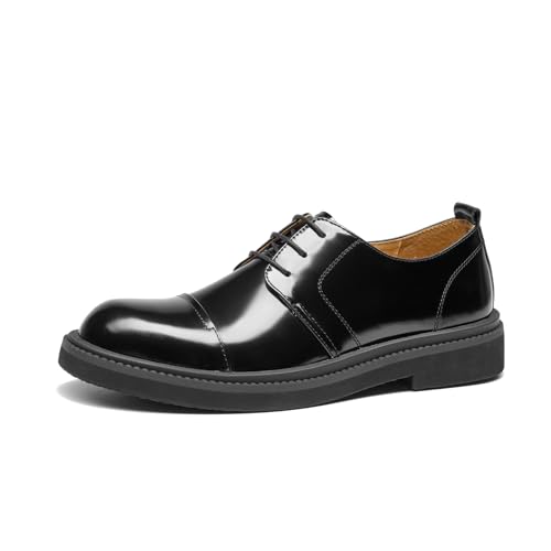 BEAU TODAY Mens Oxford Shoes, Business Dress Shoes for Men Lace-Up Formal Cap Toe Genuine Leather Men Derby Shoes Classic Casual Comfortable Oxfords3