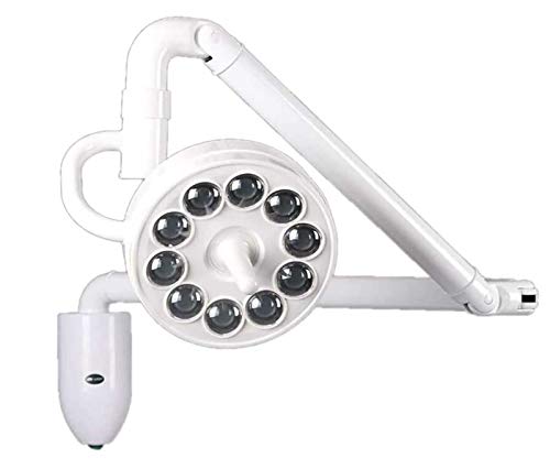 summerr Lámpara sin sombra quirúrgica montada en la pared, lámpara sin sombra de la luz dental médica 800m m del examen quirúrgico del tatuaje LED
