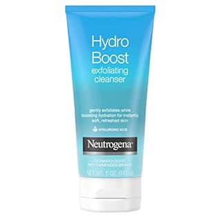 Neutrogena Hydro Boost Gentle Exfoliating Daily Facial Cleanser with Hyaluronic Acid, Clinically Proven to Increase Skin's Hydration Level, Non-Comedogenic Oil-, Soap- & Paraben-Free, 5 Oz, 3 Pack
