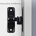 FIREFLYWEB Flip Door Latch Black 180 Degree Heavy Duty Bar Gate Latches Safety Door Lock, Bold Thickened Anti-Rust Update Design (90-180Filp Door Latch)