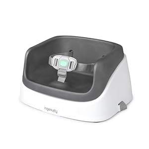 Ingenuity SmartClean – Asiento elevador para mesa de comedor con correas de arnés de 3 puntos, 1 unidad (paquete de 1)