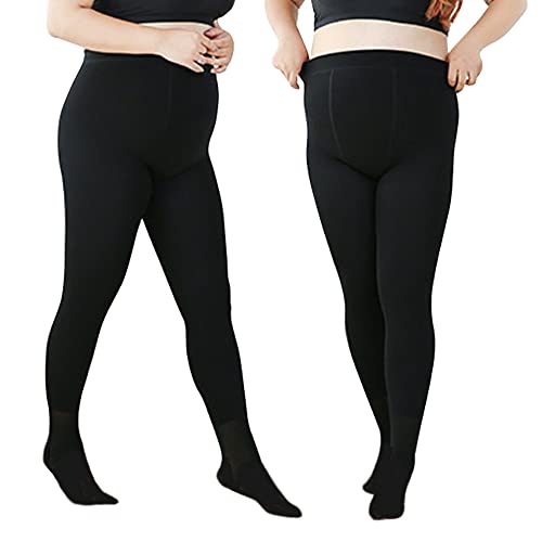 FDEETY Collant Polaire Femme Grande Taille CollantsThermiques Pantalon Taille Haute Collants Thermiques Chaud d'hiver Collant de Contention Slim Tights (1 pièce) Cover