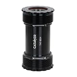 catazer Road Bike T47 Bottom Bracket, 24/29/30mm Crank Spindle Ceramic Bearings Threaded Internal External BB for 68-73mm/86-92mm Frame(Internal,24mm)