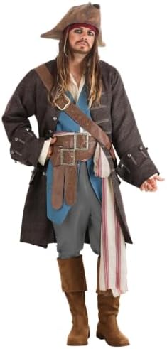 Adult Captain Jack Sparrow Costume, Authentic Disney Pirates of t...