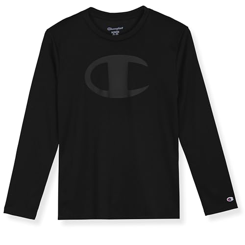 Champion Boys Long Sleeve Tech T-Shirt Athletic Performance Tee