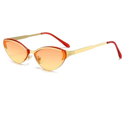 Lunettes de soleil tendance pour l'extérieur à demi-monture métal dégradé